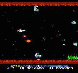 Gradius (USA) In game screenshot